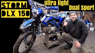 Ultra light dual sport Amazon X pro Storm 150 DLX motorcycle upgrades [upl. by Antin]