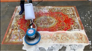 CLEANING Dirty Carpets Abandoned Orchards ASMR  Relaxing sound washing water washed carpets [upl. by Enimzzaj]