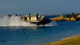 Landing Craft Air Cushion LCAC Amphibious Operations [upl. by Galven]