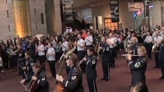 Watch Air Force band start a flash mob [upl. by Ardnassak951]