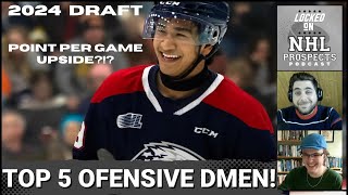 2024 NHL DRAFT TOP 5 OFFENSIVE DEFENSEMEN  Which Blueliner Will Score the MOST NHL Points [upl. by Maze]