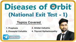 👁️ Ophthalmology  Diseases Of Orbit  National Exit Test – 1 👁️ [upl. by Rettke]