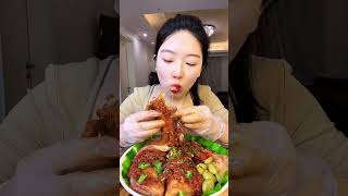 ASMR FOOD  먹방 Spicy China Foods  Pork  Doul Mukbang 090 shorts MUKBANG [upl. by Hull]