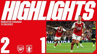 HIGHLIGHTS  Arsenal vs Aston Villa 21  Gabriel Jesus and Martinelli make it five wins [upl. by Ginny]