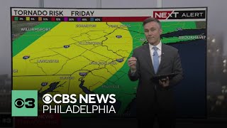 Tracking severe storms flash flooding and tornado risk across Philadelphia region [upl. by Valry]