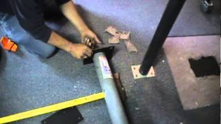 Removing a lally column that is embedded in a concrete floor [upl. by Cirilla]