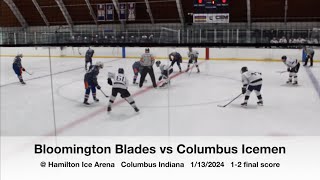 Bloomington Blades vs Columbus Icemen 1132024 12 final score [upl. by Stag35]