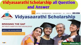 All Question and Answer Vidyasaarathi Scholarship  Vidyasaarathi Scholarship Real or Fake  60000 [upl. by Aniez]