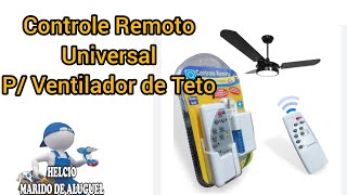 Como instalar Controle Remoto para ventilador de Teto [upl. by Brnaby]