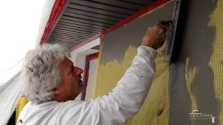 Cecchini Stucco Design  BASECOAT APPLICATION [upl. by Yevad]