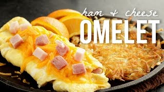 How to Make an Omelet Quick and Easy Ham and Cheese Omelette Recipe [upl. by Etnud]