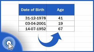 How to Calculate Age Using a Date of Birth in Excel The Easy Way [upl. by Iralam770]