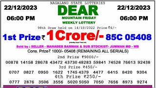 🔴 Day 6 PM Dear Nagaland Live Lottery Sambad Result Today ll Date22122023 ll [upl. by Nolyar59]