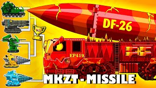 Transformers Tank MKZT Ballistic Missile Threat vs Construction Missile Launch Arena Tank Cartoon [upl. by Denoting]