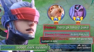 KETIKA TOP GLOBAL SABER🤬 KEBAWA EMOSI DIKATAIN HERO EPIC  DITROLL TIM SENDIRI  MOBILE LEGENDS [upl. by Eeslek]