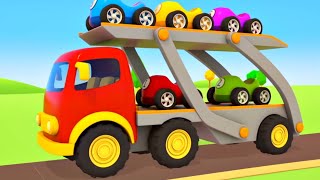 Full episodes of Helper cars cartoons for kids Colored racing cars for kids amp tow trucks for kids [upl. by Gracie]