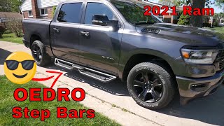 OEDRO Off road Running Boards Bolton Side StepsNerf Bar Two Stairs Design Dodge Ram Jeep F150 [upl. by Einnil228]