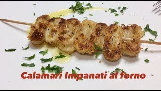 Calamari Impanati al forno  Ricetta Veloce e Leggera  Tutti a Tavola [upl. by Annaul]