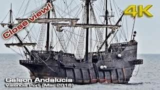 Galeon Andalucía 4K entering Marina Real Valencia 2018 [upl. by Jonati]