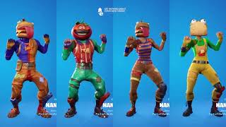 All Fortnite Food Skins Doing Best Emotes [upl. by Fatma]