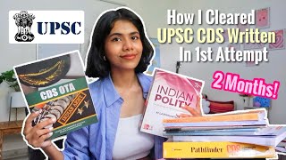 My UPSC CDS Strategy  Booklist to Qualify Written in 1st Attempt 📚 No Coaching amp 2 Months Study✨ [upl. by Sacrod]