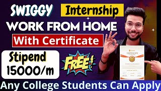 Swiggy Launched Online Internship For College Students  Earn 10K15K Per Month  Paid Internship [upl. by Benia]