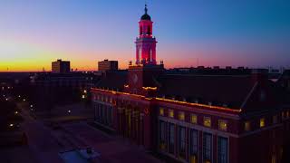 DJI Mini 2 4K 30 FPS Christmas Lights at Oklahoma State University [upl. by Arbmahs]