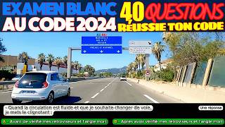 Test au code de la route 2024  40 Questions à lExamen blanc du permis de conduire  Réponses [upl. by Ileyan]