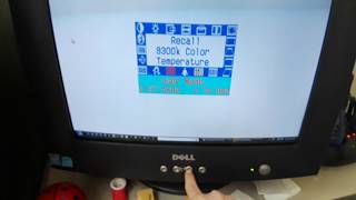 Degaussing a Dell E773c 19 year old CRT monitor [upl. by Kiker]