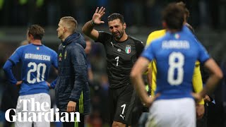 Gianluigi Buffon retires from Italy duty after failure to qualify for World Cup [upl. by Nigrom201]