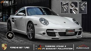 PORSCHE 997 turbo with IPE F1 innotech exhaust system [upl. by Eartha]