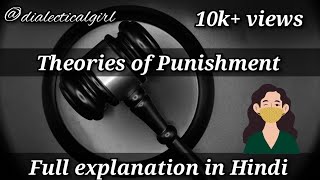 THEORIES OF PUNISHMENT  EXPLANATION IN HINDI  CRIMINOLOGY  DIALECTICAL GIRL [upl. by Dnaloy669]