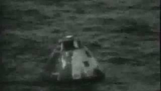 Apollo 13 reentry and splashdown as seen live on tv [upl. by Sadinoel]