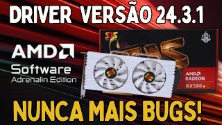 COMO INSTALAR O DRIVER NOVO DA RX 580 8G 2431  CHIPSET CORRETO DA PLACA MÃE  NUNCA MAIS BUGS [upl. by Lirbaj]