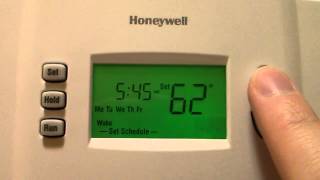 How to program Honeywell automatic thermostat [upl. by Eleaffar146]