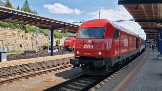 Abfahrt des Regionalexpress 2519 am 26052023 in Bratislava hlavná stanica [upl. by Ahsaercal]