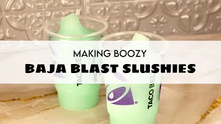 Making a Boozy Baja Blast Slushie [upl. by Ecirtak]