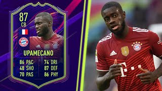 TANK 💪 87 UPGRADED OTW UPAMECANO PLAYER REVIEW 87 Upgraded OTW Dayot Upamecano  FIFA 22 [upl. by Tesil552]