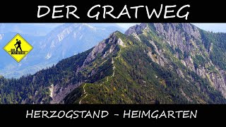 GRATWEG ÜBERSCHREITUNG MIT GRANDIOSEN AUSSICHTEN – ALPEN BERGWANDERUNG HERZOGSTAND  HEIMGARTEN [upl. by Sheley]