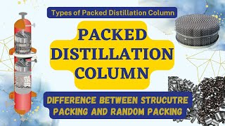 Packed Distillation Column  Types  Difference between Structured Packing and Random Packing [upl. by Annahpos]