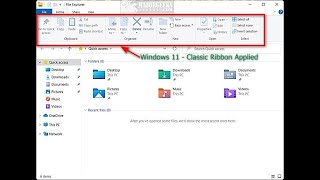 How to Restore the Classic File Explorer Ribbon in Windows 11 [upl. by Accalia]