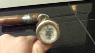 Clogged Hot Water Pipe Example From Water Heater Outlet to House [upl. by Nymsaj]