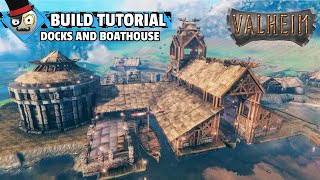 Valheim  How to Build a Dock and Boathouse  My most Detailed Building Guide [upl. by Llovera]