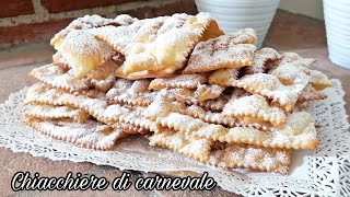 CHIACCHIERE DI CARNEVALE LEGGERE E FRIABILI 🎭 [upl. by Hutchison]