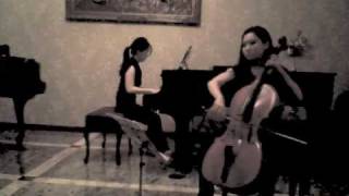 Tina Guo Rehearsal  Rachmaninoff Cello Sonata Mvt 3 w Christine Utomo 2009 [upl. by Pompei]