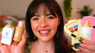 ASMR Wooden Skincare amp Makeup for Sleep layered sounds pampering [upl. by Aerdnwahs166]