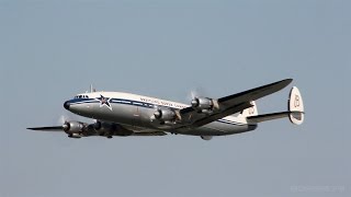 Lockheed C121C Super Constellation flyby at Red Bull Air Race 2015 [upl. by Essirahs]