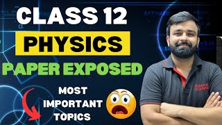 Class 12th Physics Chapter wise Most important Topics I CBSE Boards 2024 I Score 7070 I Vishal Sir [upl. by Halverson]