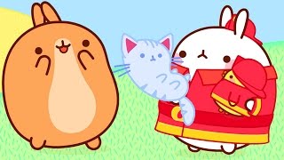 Molang  Compilation Molang and the Fireman   More MolangCartoon ⬇️ ⬇️ ⬇️ [upl. by Kean]