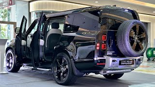 2023 LAND ROVER DEFENDER 130 Black Color  Three Row Off Road SUV  Exterior and Interior Details [upl. by Anomor]